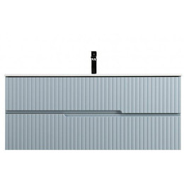 Тумба подвесная с раковиной Cezares DUET-N-800-2C-SO-APR-P 80 см (раковина CZR-8095-80) голубой жемчужный - фото 