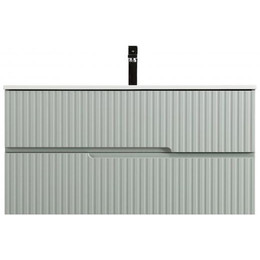 Тумба подвесная с раковиной Cezares DUET-N-800-2C-SO-VPR-P 80 см (раковина CZR-8073-80) зелёный жемчужный - фото 