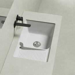 Раковина над стиральной машиной ABBER Rechteck 64 см AC2226L - фото 