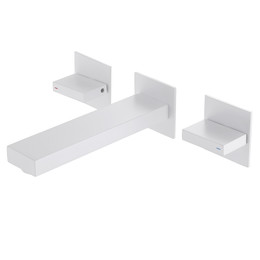 Смеситель для раковины настенный Abber Daheim AF82122W (со скрытой частью) белый матовый - фото 