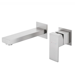 Смеситель для раковины настенный Abber Daheim AF8212SP (со скрытой частью) сатин - фото 