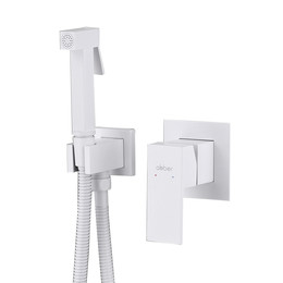 Набор для гигиенического душа Abber Daheim AF8225W (со скрытой частью) белый матовый - фото 