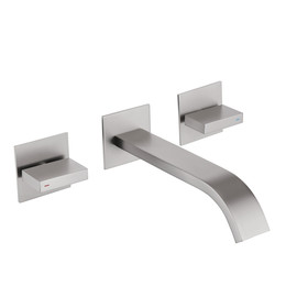 Смеситель для раковины настенный Abber Wasserfall AF8612SP (со скрытой частью) сатин - фото 