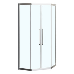 Душевое ограждение Azario OSAKA 100х100 см AZ-092K2-100-CH-CL, хром/прозрачное - фото 