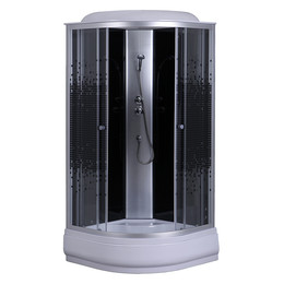 Душевая кабина Loranto 100х100 см CS-6610-25K 100, хром/узор - фото 