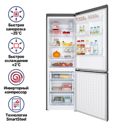 Двухкамерный холодильник с инвертором Maunfeld MFF187NFIX10 - фото 