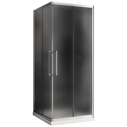 Душевое ограждение Abber Schwarzer Diamant 100х100 см AG02100MH, хром/матовое - фото 