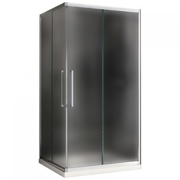 Душевое ограждение Abber Schwarzer Diamant 120х80 см AG02128MH, хром/матовое - фото 