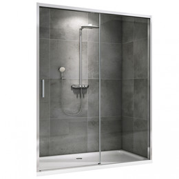 Душевая дверь Abber Komfort 140 см AG93140 (стекло 8 мм) хром/прозрачное - фото 