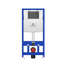 Инсталляция для подвесного унитаза Grocenberg GS3050-KM3070BG с кнопкой смыва графит - фото 