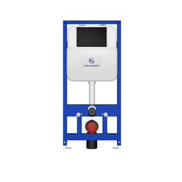 Инсталляция для подвесного унитаза Grocenberg GS3050-KM3070BL с кнопкой смыва чёрный матовый - фото 