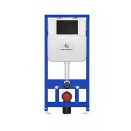 Инсталляция для подвесного унитаза Grocenberg GS3050-KM3090BL с кнопкой смыва чёрный матовый - фото 