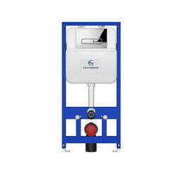 Инсталляция для подвесного унитаза Grocenberg GS3050-KP3060CR с кнопкой смыва хром - фото 