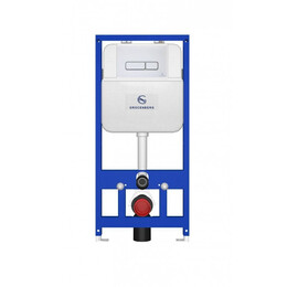 Инсталляция для подвесного унитаза Grocenberg GS3050-KP3060W с кнопкой смыва белый - фото 