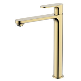 Смеситель для раковины высокий Aquatek Альфа AQ1904BG, золото шлифованное - фото 