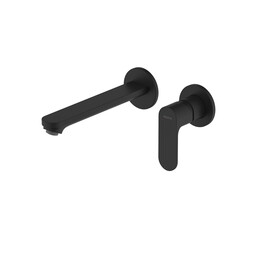 Смеситель для раковины настенный Aquatek Альфа AQ1913MB (со скрытой частью) чёрный матовый - фото 