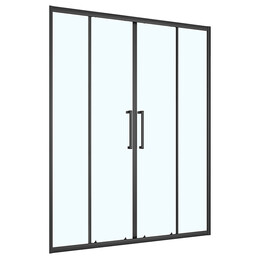 Душевая дверь Loranto 160 см CS-AB04B-160, чёрный матовый/прозрачное - фото 