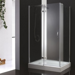 Душевое ограждение Cezares 90х80 см BERGAMO-W-AH-1-90/80-P-Cr-L, хром/матовое - фото 