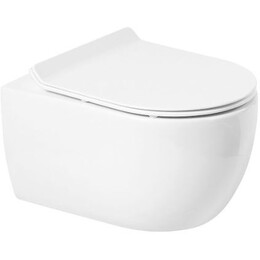 Унитаз подвесной безободковый Art&Max Bologna AM211CHR/AM211SC с крышкой микролифт - фото 