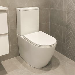 Унитаз-компакт безободковый Azario MIZEN AZ-8300 с тонкой крышкой микролифт (система смыва Торнадо) - фото 