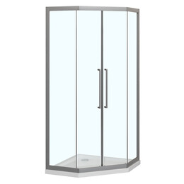 Душевое ограждение Azario OSAKA 90х90 см AZ-092K2-90-MGR-CL, графит матовый/прозрачное - фото 