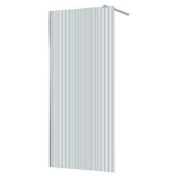 Душевая перегородка Azario Walk-in 90 см AZ-251-90-CH-CRF (стекло 8 мм) с кронштейном в комплекте, хром/рифленое - фото 