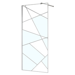 Душевая перегородка Azario Walk-in 100 см AZ-271-100-CH-CGP (стекло 8 мм) хром/узор - фото 