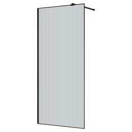 Душевая перегородка Azario Walk-in 120 см AZ-271-120-MВ-CRF (стекло 8 мм) чёрный матовый/рифленое - фото 