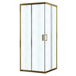Душевое ограждение Azario PARIS 90х90 см AZ-R06-90-BGL-CHC, золото брашированное/стекло "Шиншилла" - фото 