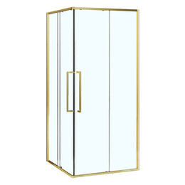 Душевое ограждение Azario SHANGHAI 100x100 см AZ-R43-100-BGL-CL, золото брашированное/прозрачное - фото 