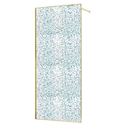 Душевая перегородка Azario Walk-in 100 см AZ-275-100-BGL-CBR (стекло 13 мм) золото брашированное/"Битое стекло" - фото 