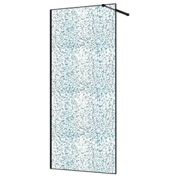 Душевая перегородка Azario Walk-in 90 см AZ-275-90-MВ-CBR (стекло 13 мм) чёрный матовый/"Битое стекло" - фото 