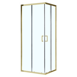 Душевое ограждение Azario VIENNA 100х100 см AZ-R36-100-BGL-CL, золото брашированное/прозрачное - фото 