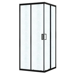 Душевое ограждение Azario PARIS 100х100 см AZ-R06-100-MB-CHC, чёрный матовый/стекло "Шиншилла" - фото 