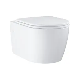 Унитаз подвесной безободковый Grohe BauCeramic 103860SH00 с быстросъемным сиденьем микролифт - фото 