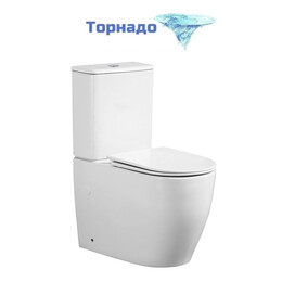 Унитаз-компакт безободковый Azario BONELLE AZ-1229A с крышкой микролифт (система смыва торнадо) - фото 