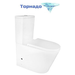 Унитаз-компакт безободковый Azario Margo AZ-2125-UQ1 с крышкой микролифт (система смыва Торнадо) - фото 