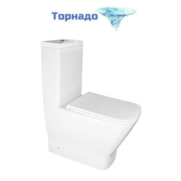 Унитаз-компакт безободковый Azario Joy AZ-2168-UQ3 с крышкой микролифт (система смыва Торнадо) - фото 