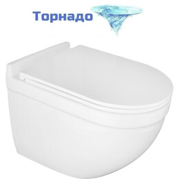 Унитаз подвесной безободковый Azario Fora AZ-0017-UQ3 с крышкой микролифт (Система смыва торнадо) - фото 