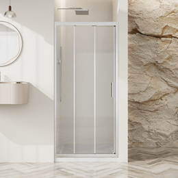 Душевая дверь BelBagno 90 см UNO-195-BF-3-90-C-IN, сатин/прозрачное - фото 