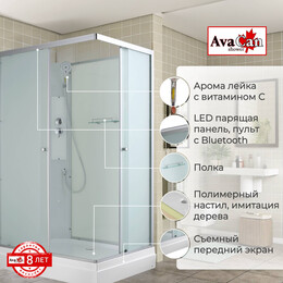 Душевая кабина Avacan 110x90 см CK2911N, хром/матовое (безсиликоновая сборка) - фото 