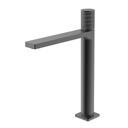 Смеситель для раковины высокий Vincea Domus VBF-5DM02GM, вороненая сталь - фото 