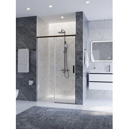 Душевая дверь Cezares 120 см PLANE-BF-1-120-C-GM, оружейная сталь/прозрачное - фото 