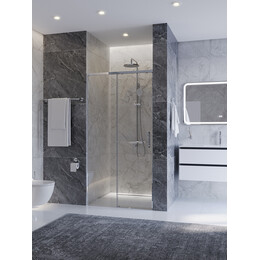 Душевая дверь Cezares 100 см PLANE-BF-1-100-C-CR, хром/прозрачное - фото 