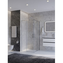 Душевое ограждение Cezares 100x100 см PLANE-A-2-100-C-CR, хром/прозрачное - фото 