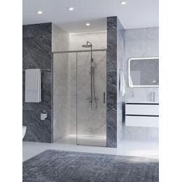 Душевая дверь Cezares 120 см PLANE-BF-1-120-C-IN, сатин/прозрачное - фото 