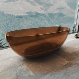 Ванна прозрачная Vincea 170x75 см VBT-6T01BR, янтарь - фото 