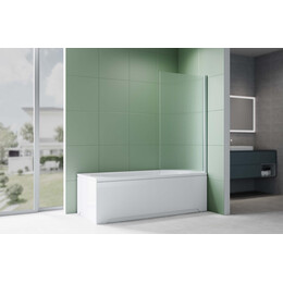 Шторка для ванны Aquatek 80 см AQ.BS.080.2CH, хром/рифленое - фото 