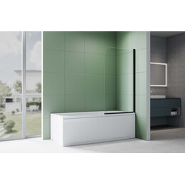 Шторка для ванны Aquatek 80 см AQ.BSRC.080.1BL, чёрный матовый/прозрачное - фото 