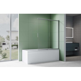 Шторка для ванны Aquatek 100 см AQ.BSS.100.1GM, оружейная сталь/прозрачное - фото 